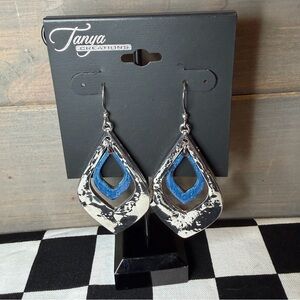 Double Teardrop Dangle Earrings